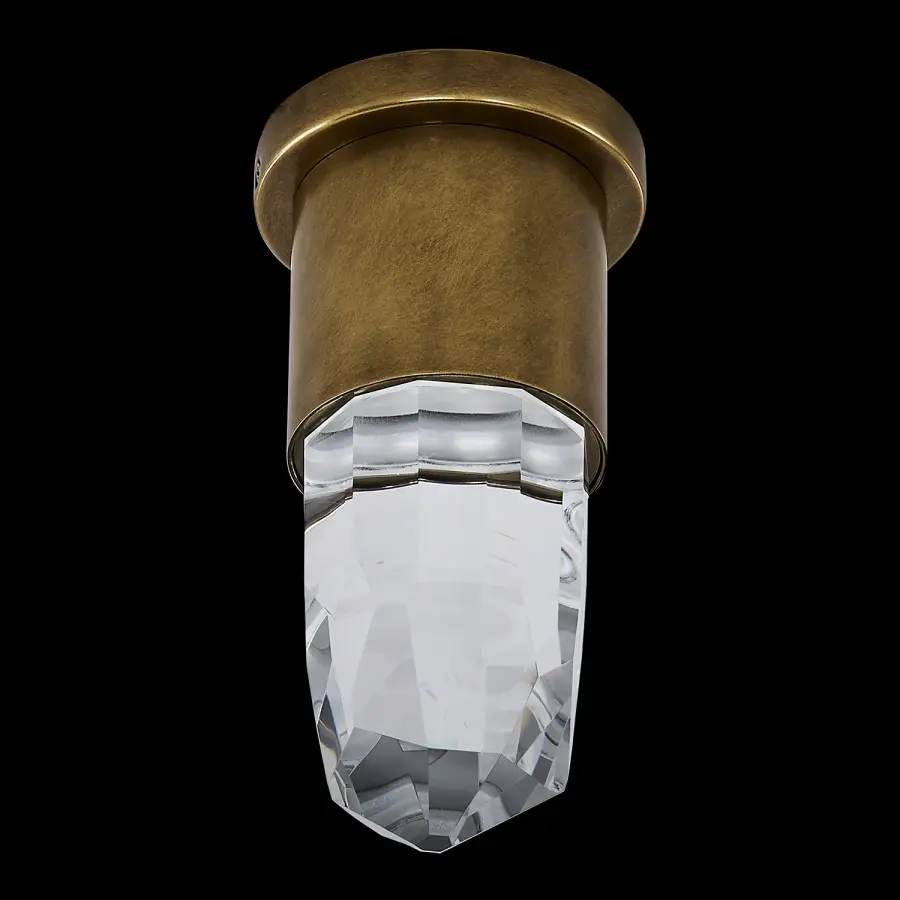 Ore 5-Inch LED Crystal Wall Sconce in True Brass - Image 8