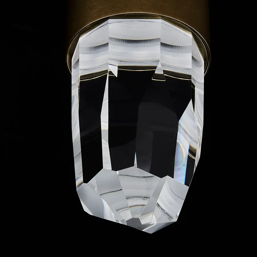 Ore 5-Inch LED Crystal Wall Sconce in True Brass - Image 10