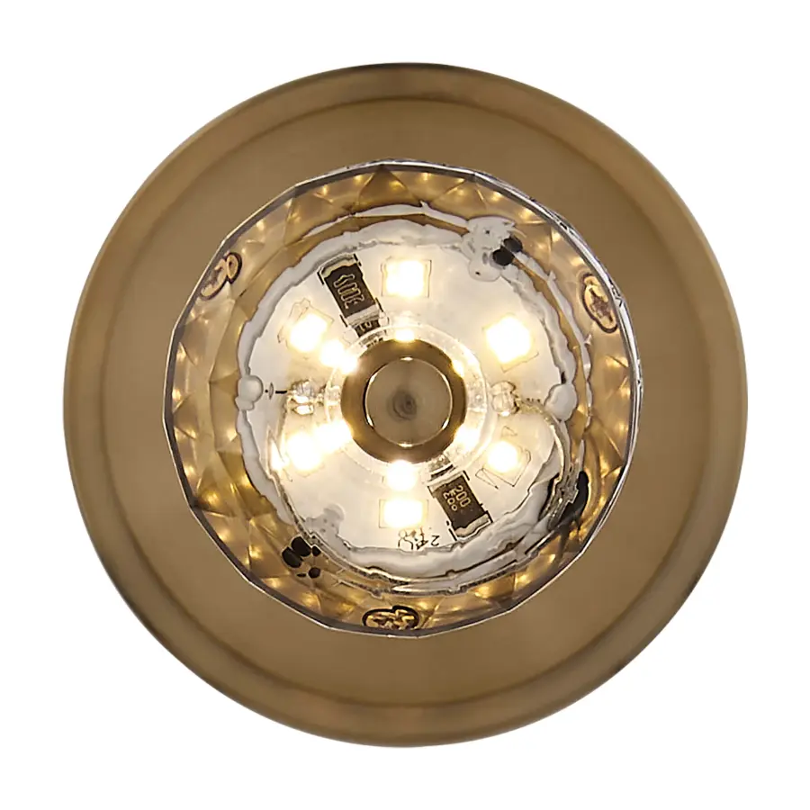Goccia 6.25" LED Winter Brass Chandelier - Image 4