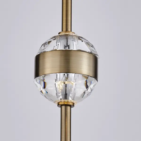 Goccia 6.25" LED Winter Brass Chandelier - Image 6