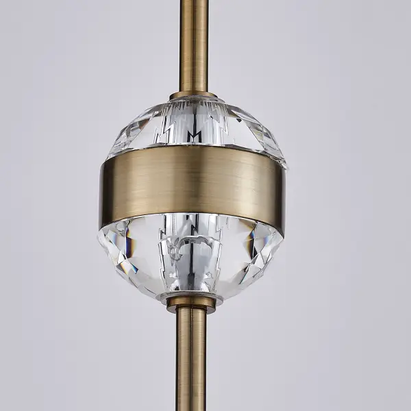 Goccia 6.25" LED Winter Brass Chandelier - Image 7