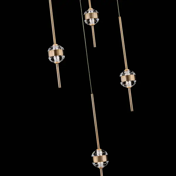 Goccia 16.25" LED Winter Brass Chandelier - Image 5