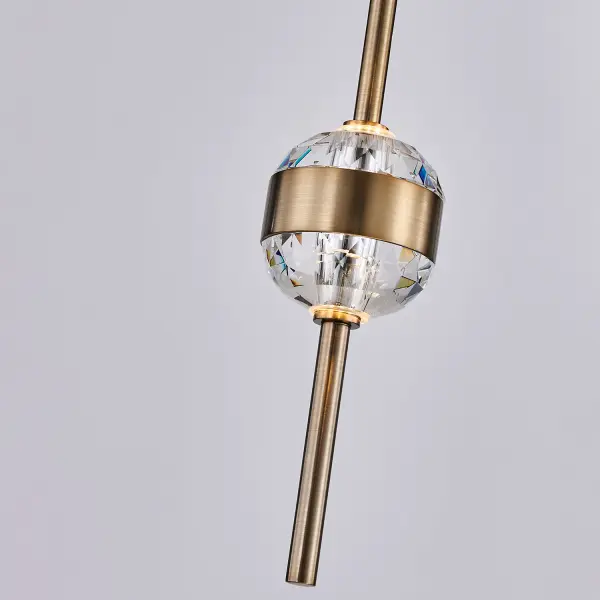 Goccia 16.25" LED Winter Brass Chandelier - Image 6