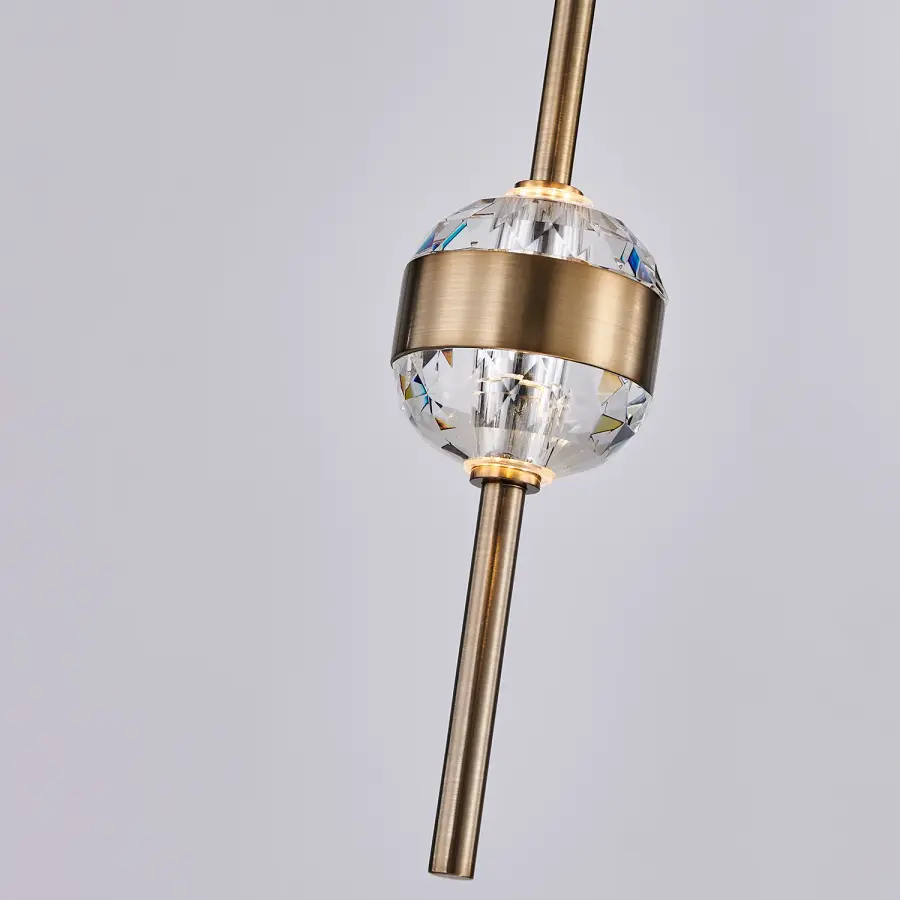 Goccia 16.25" LED Winter Brass Chandelier - Image 6