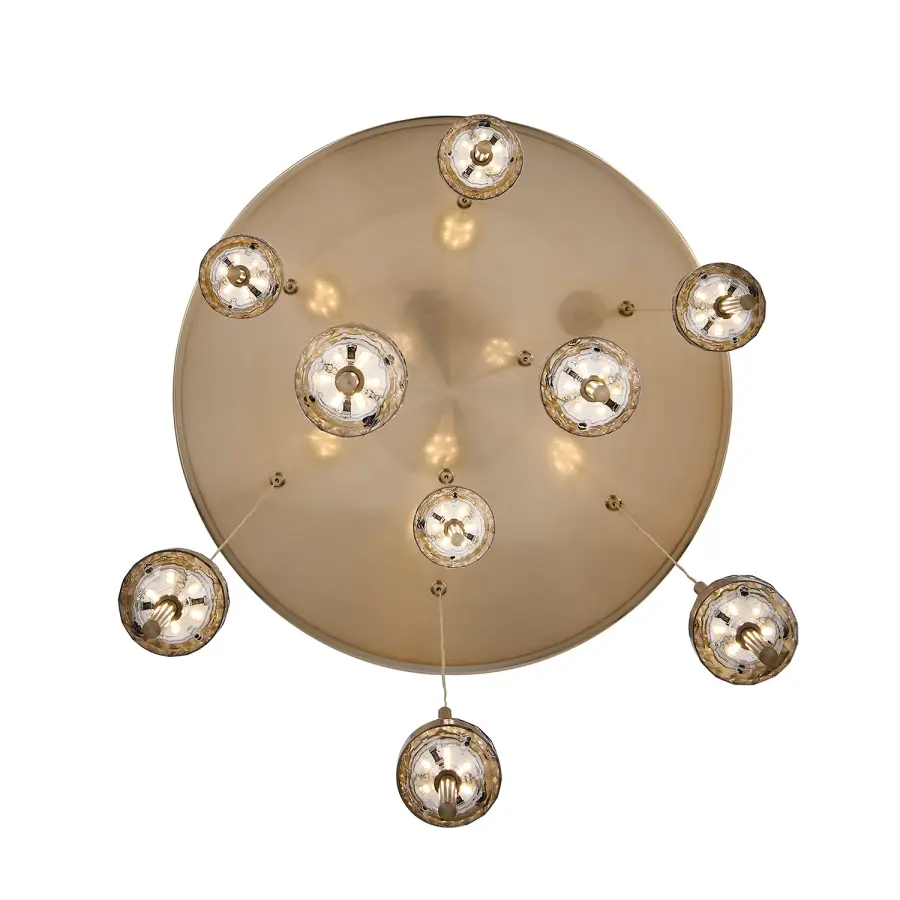 Goccia 21.75" LED Winter Brass Chandelier - Image 3
