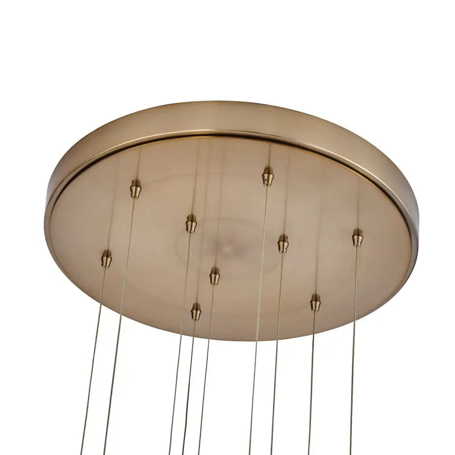 Goccia 21.75" LED Winter Brass Chandelier - Image 4