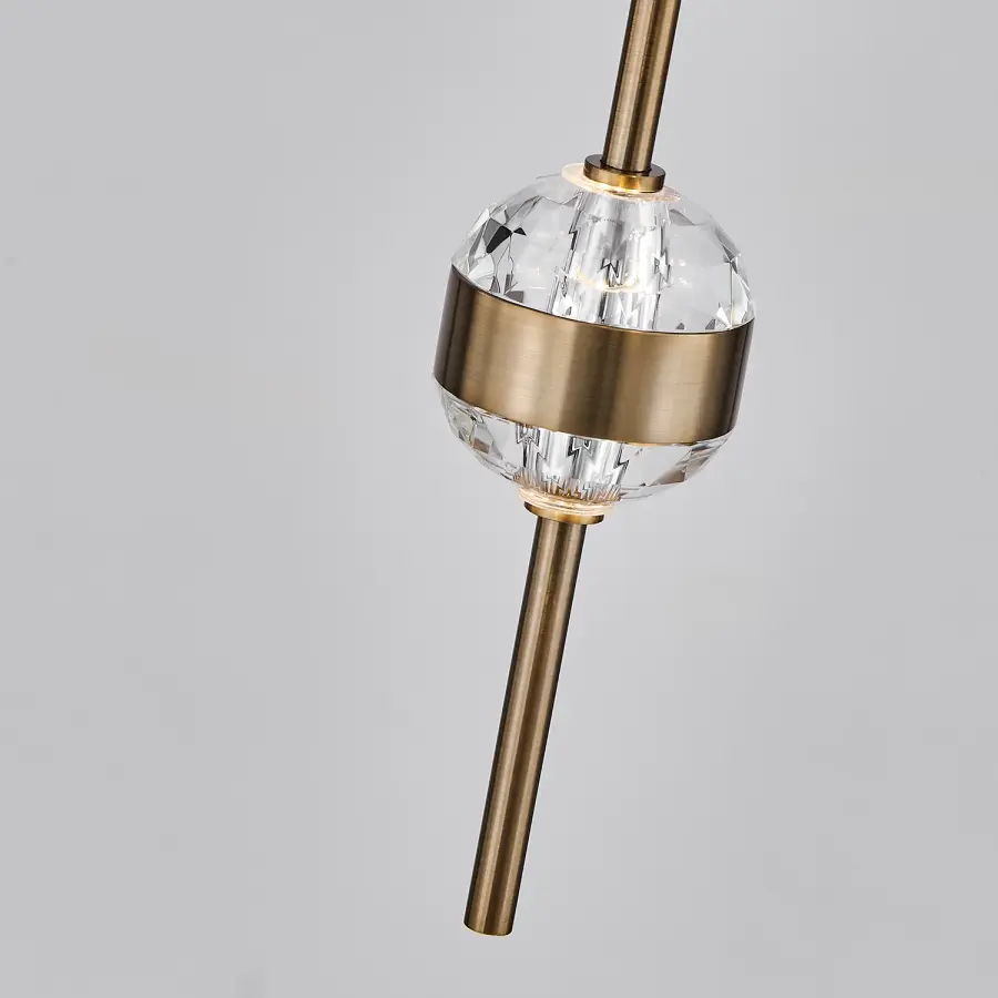 Goccia 21.75" LED Winter Brass Chandelier - Image 5