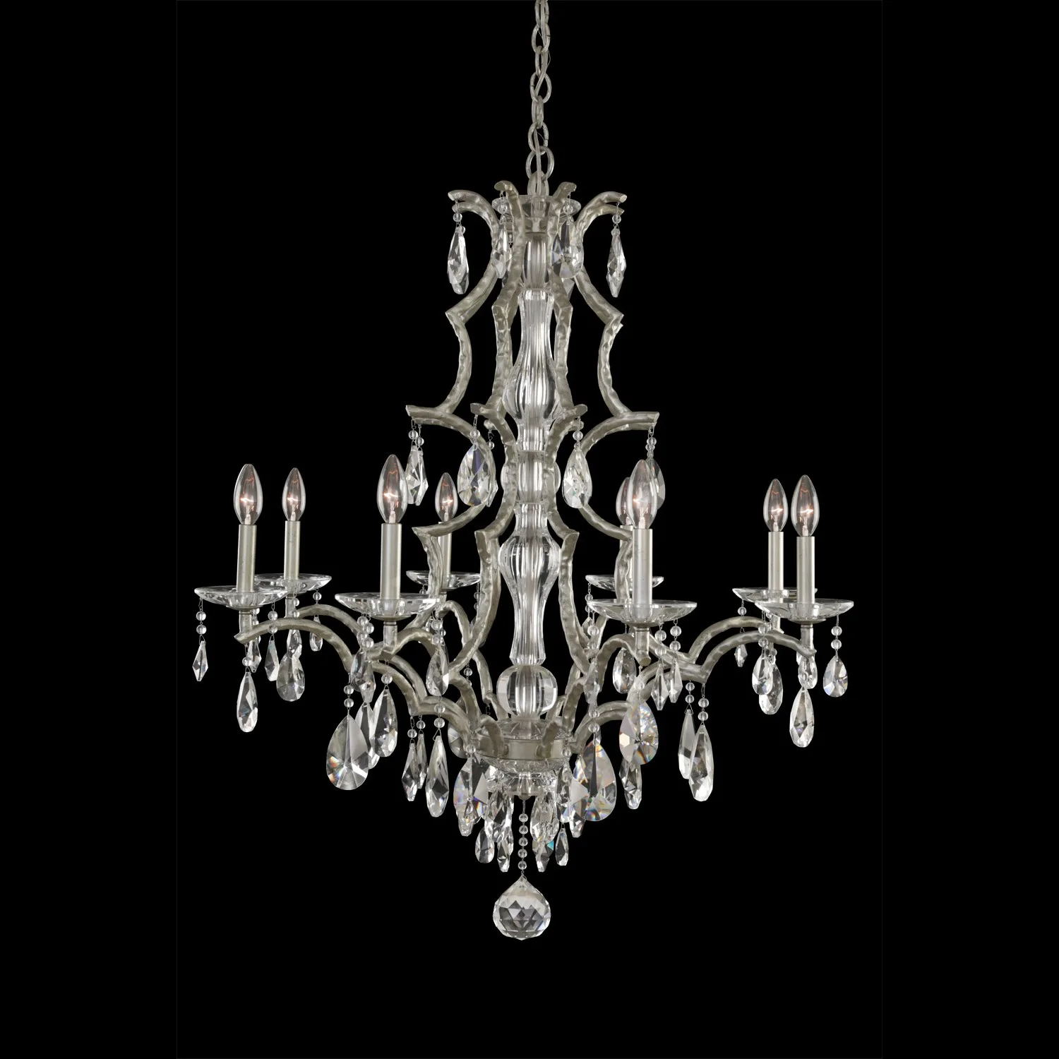 Shorecrest Eight Light Chandelier in Sliver Dollar