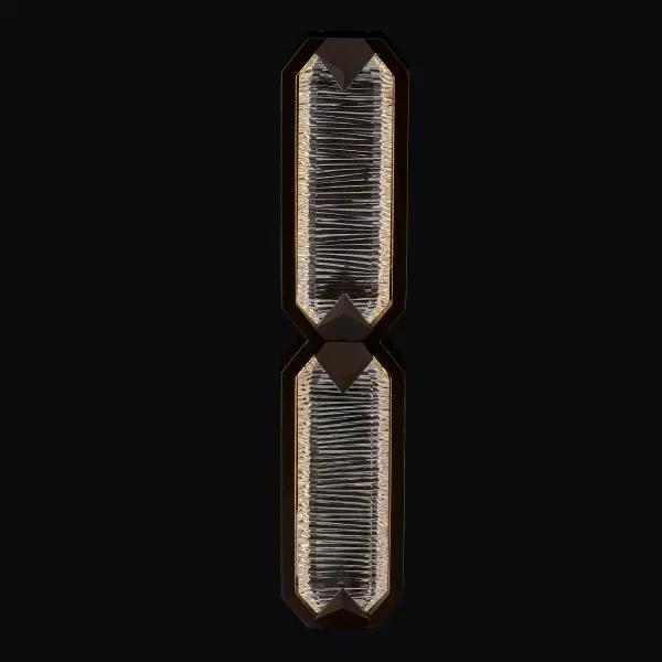 The Carato outdoor wall sconce combines luxury crystal design with durable fluorocarbon bronze finish, creating a sophisticated lighting solution that withstands harsh outdoor environments while delivering brilliant light refraction.