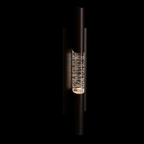 The Retmo Esterno combines modern elegance with outdoor durability. Its artistically cut crystal housed in a cylindrical body creates stunning light effects, while the fluorocarbon bronze finish ensures longevity in harsh weather.