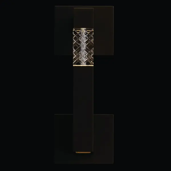 The Tirare Esterno combines utilitarian design with contemporary elegance, featuring stainless steel construction and polished crystal accents. Its fluorocarbon bronze finish ensures exceptional weather resistance for extreme outdoor conditions. - alternate view