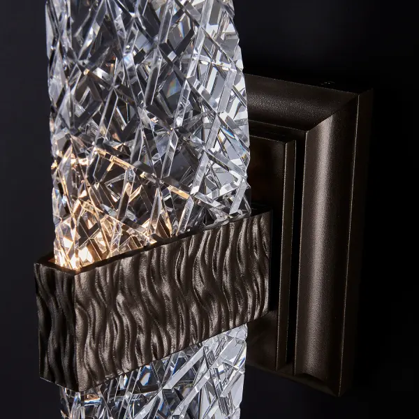 The Mezza Esterno combines rugged durability with refined elegance. Its stainless steel construction and fluorocarbon finish withstand harsh weather, while Firenze Crystal panels add sophisticated sparkle for any setting. - alternate view