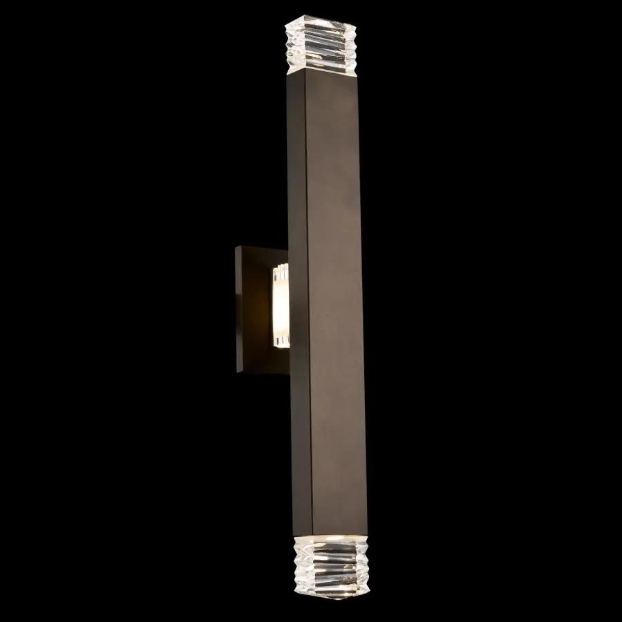 Sophisticated Outdoor Crystal Sconce with Architectural Elegance