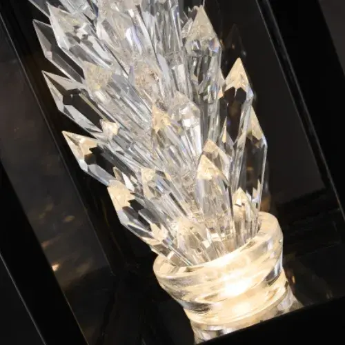 Stunning Crystal Outdoor Sconce with Organic Gem-Inspired Design - Image 2