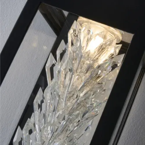 Stunning Crystal Outdoor Sconce with Organic Gem-Inspired Design - Image 3