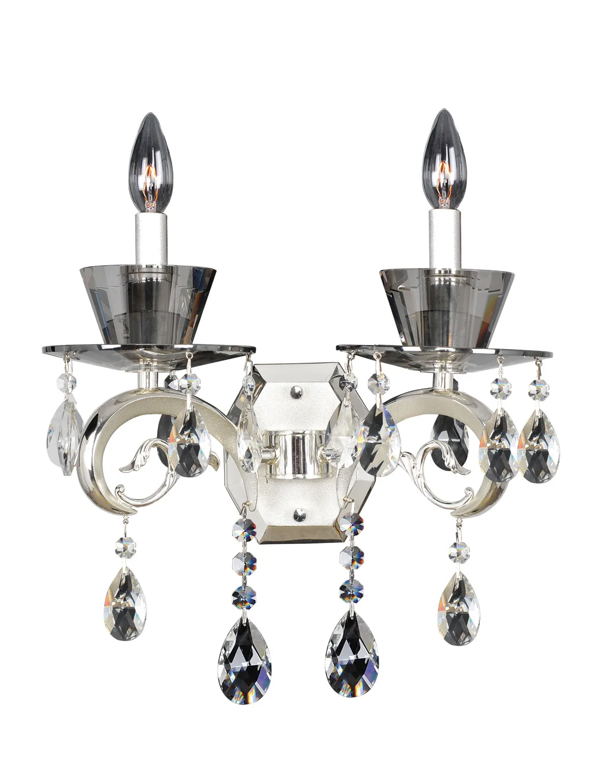 Locatelli Two Light Wall Bracket in Silver