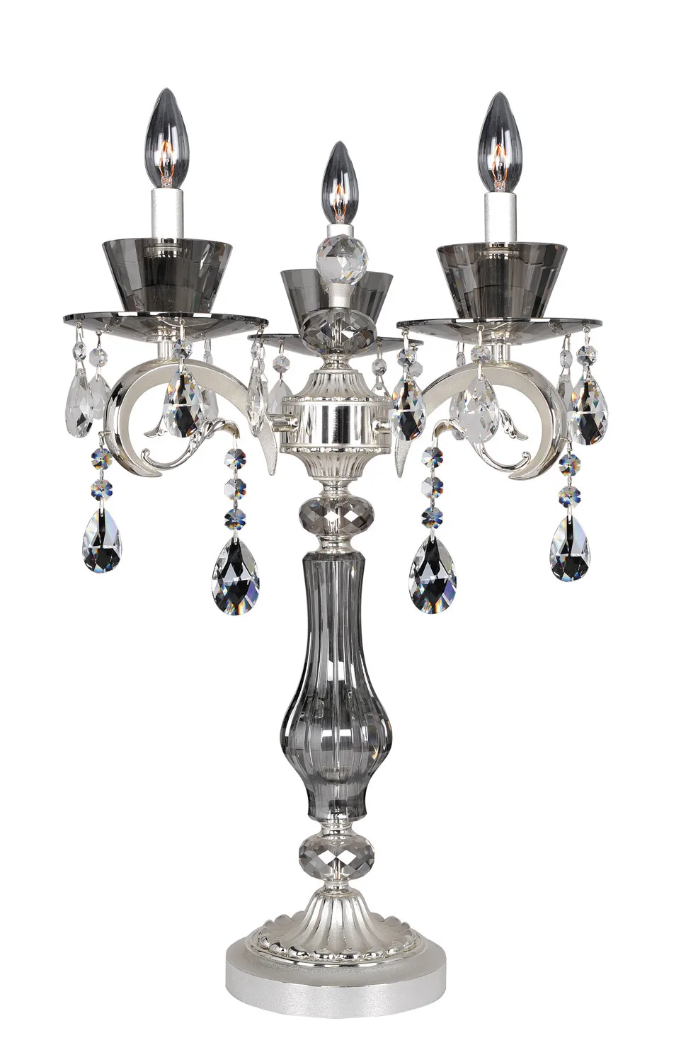 Locatelli Three Light Table Lamp in Silver