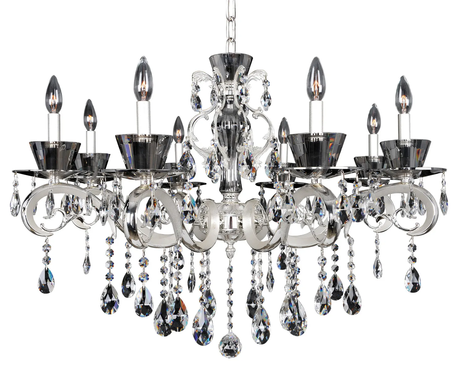 Locatelli Eight Light Chandelier in Silver