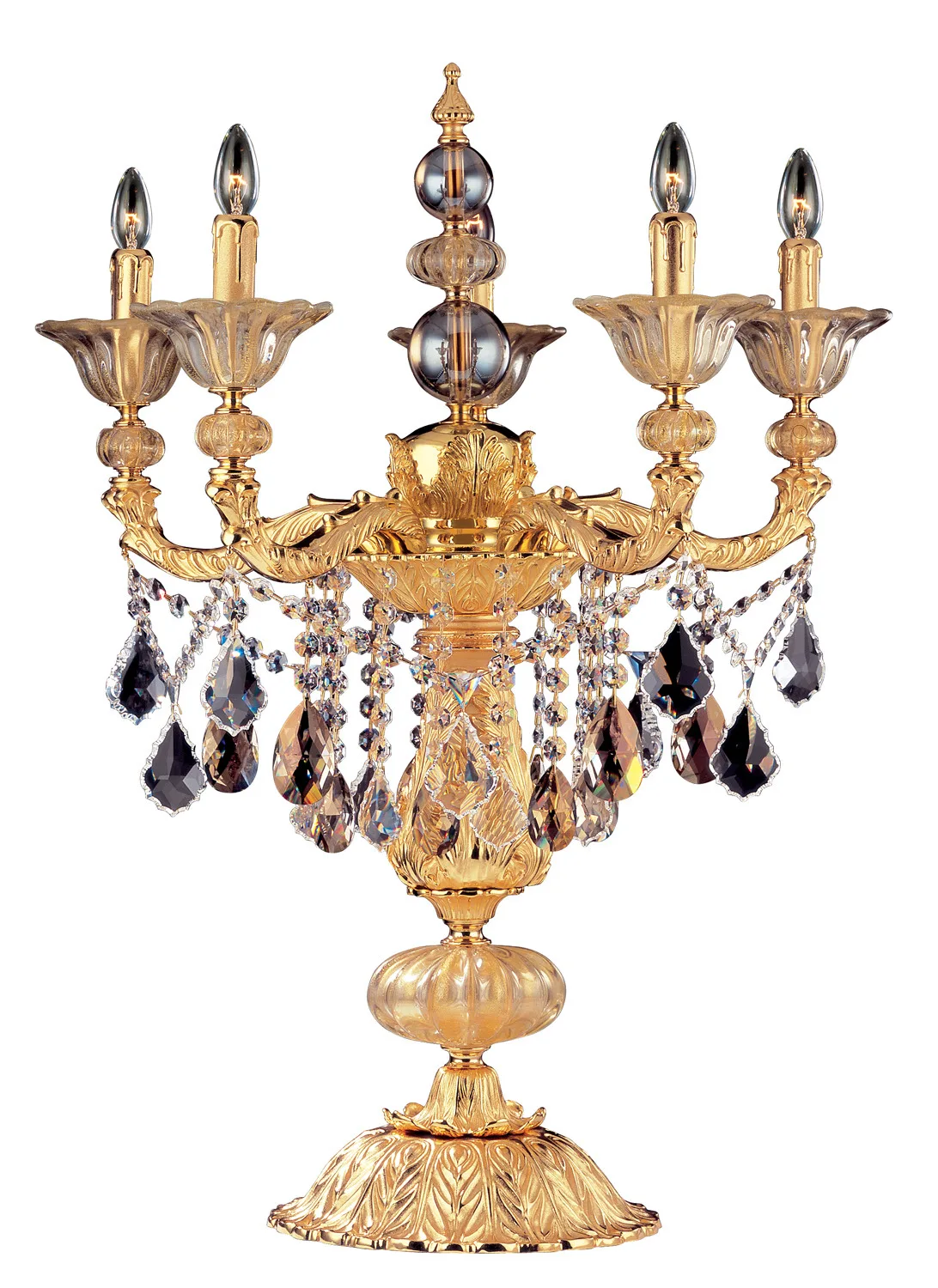 Mendelssohn Five Light Table Lamp in Two Tone Gold - 24K