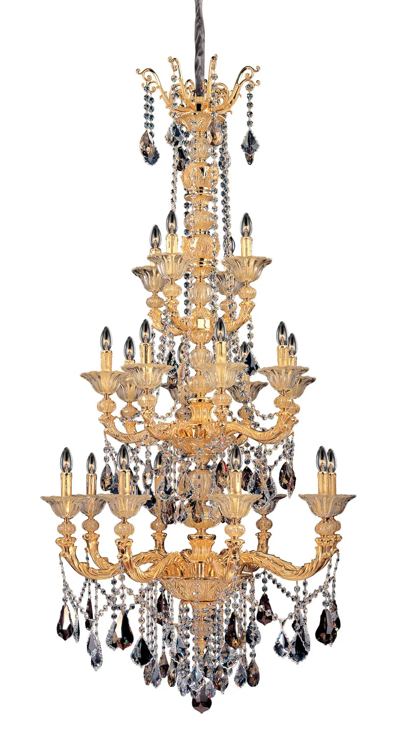 Mendelssohn 20 Light Chandelier in Two Tone Gold - 24K