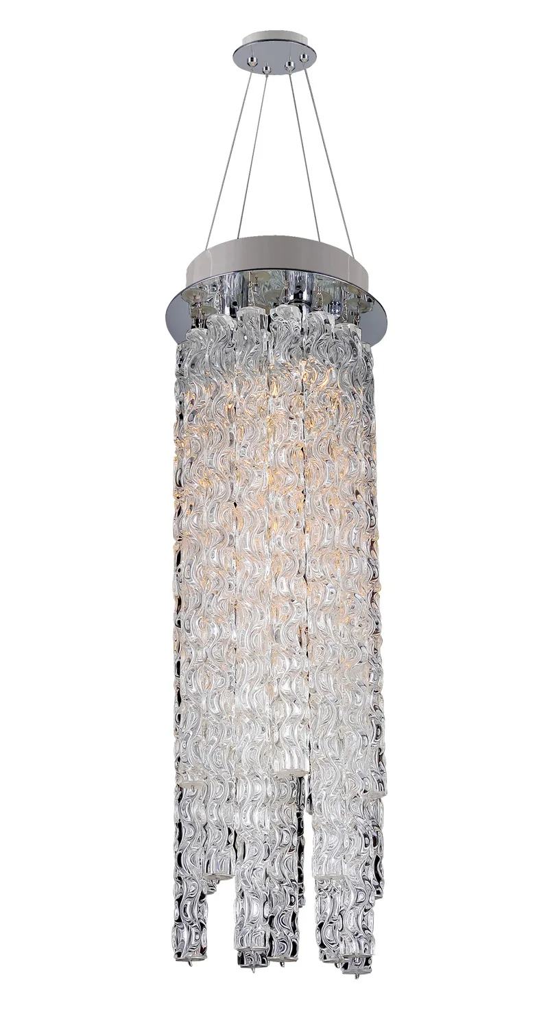 Botticelli Three Light Convertible Pendant - Flush Mount in Chrome