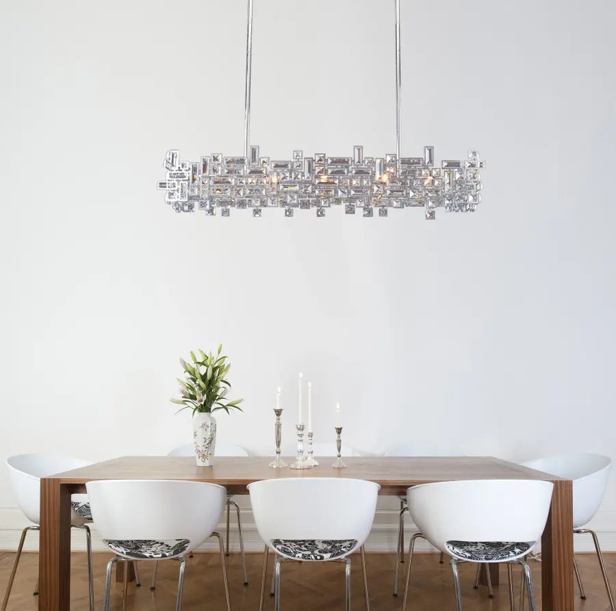 Vermeer 8-Light Linear Island Chandelier - Image 2