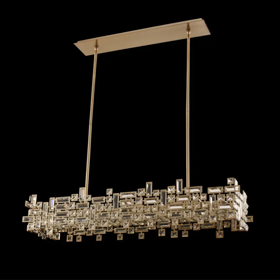 Vermeer 8-Light Linear Island Chandelier