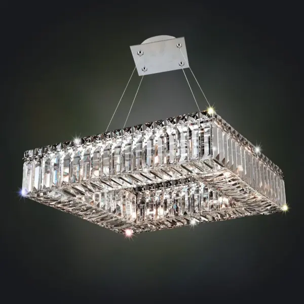 Quadro 18" Square Crystal Pendant