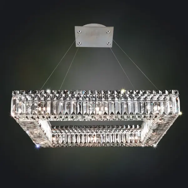 Quadro 26" Square Crystal Pendant