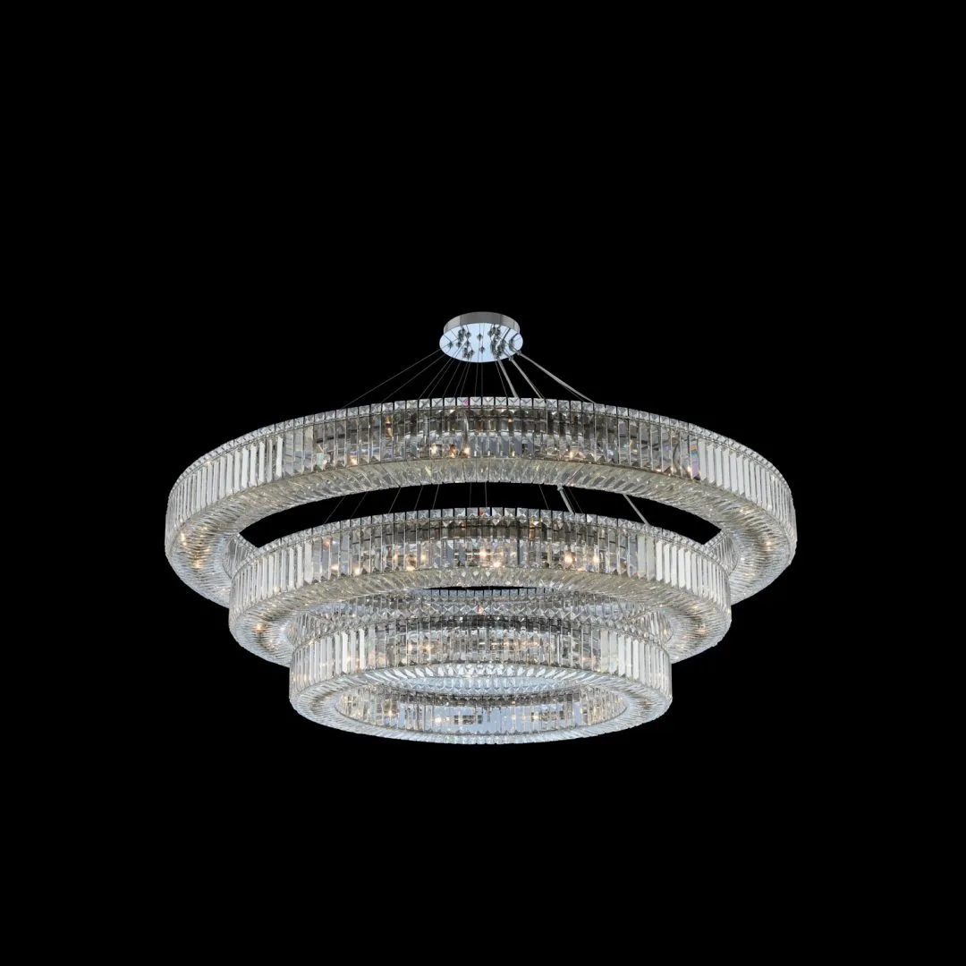 Rondelle 3-Tier Crystal Pendant