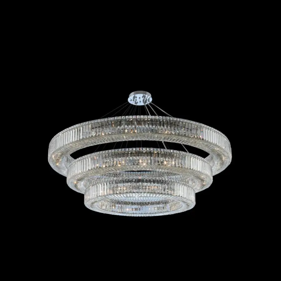 Rondelle 3-Tier Crystal Pendant