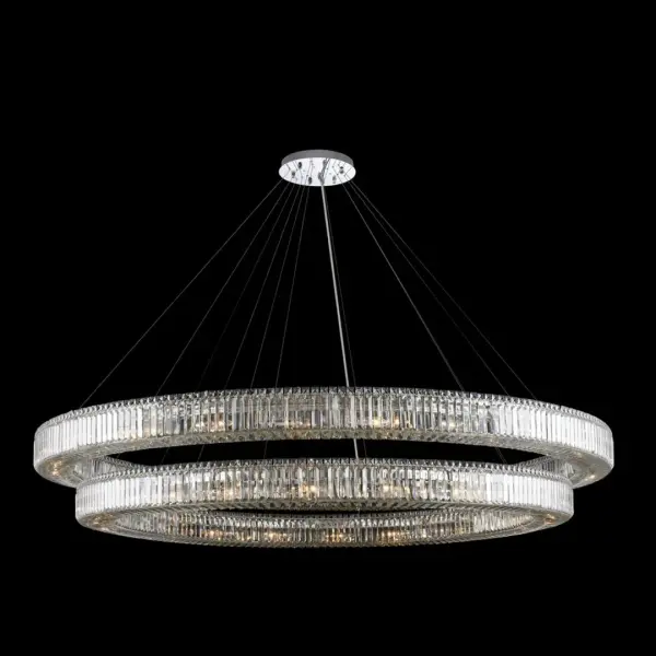 Rondelle 2-Tier Crystal Pendant