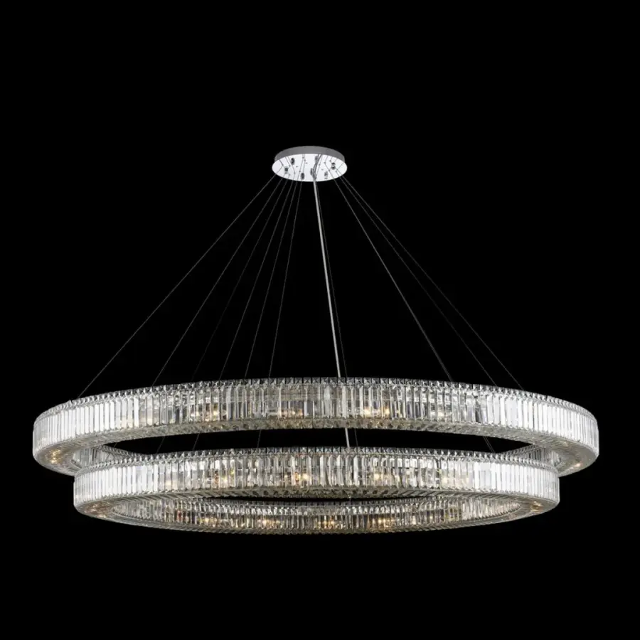 Rondelle 2-Tier Crystal Pendant