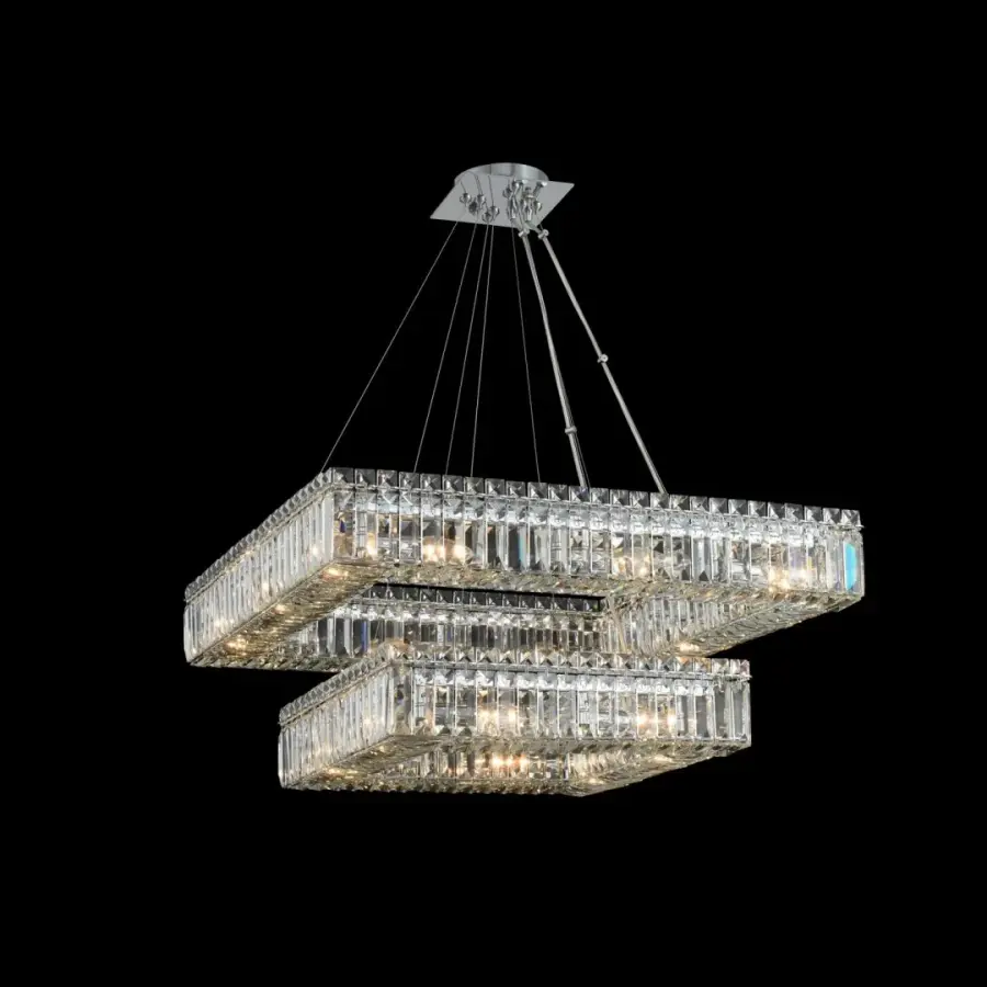 Quantum Quadro 20-Light 2-Tier Square Pendant