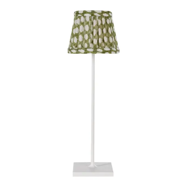Zafferano x Fermoie Wicker Pattern Fabric Lampshade - Light Blue - Image 14