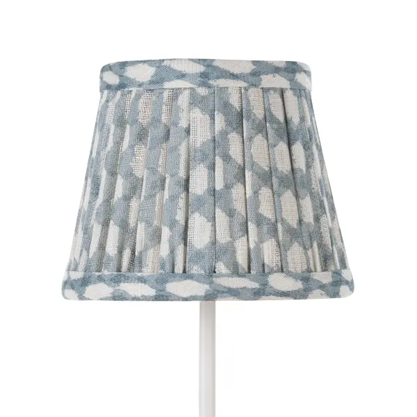 Zafferano x Fermoie Wicker Pattern Fabric Lampshade - Light Blue - Image 16