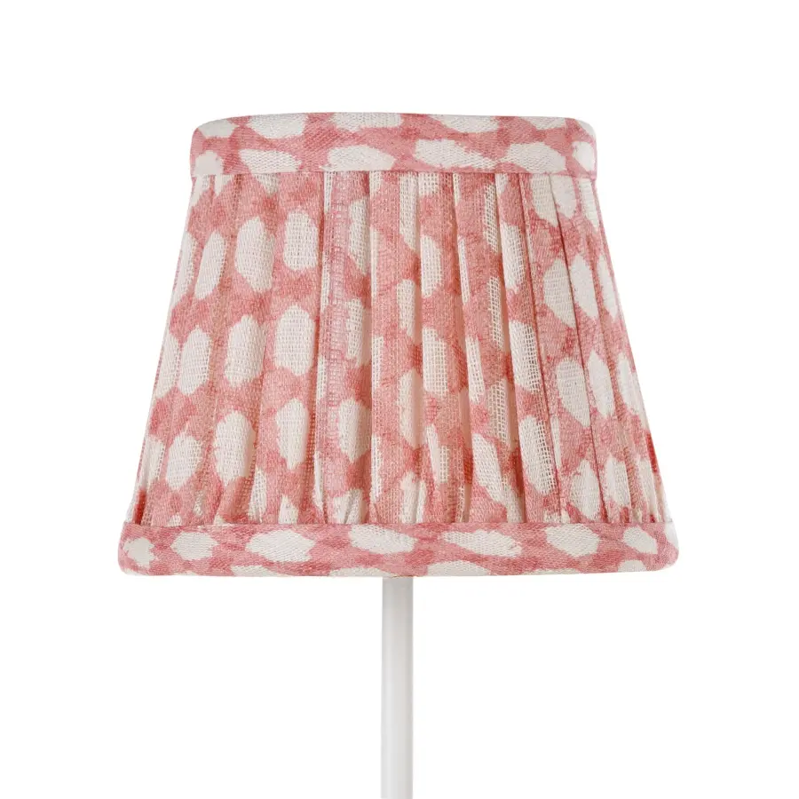 Zafferano x Fermoie Wicker Pattern Fabric Lampshade - Red - Image 6