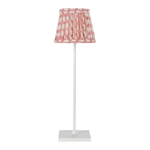 Zafferano x Fermoie Wicker Pattern Fabric Lampshade - Light Blue - Image 9