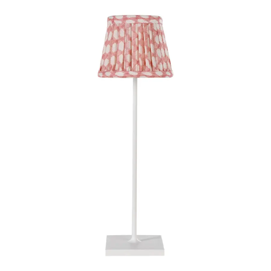 Zafferano x Fermoie Wicker Pattern Fabric Lampshade - Red - Image 9
