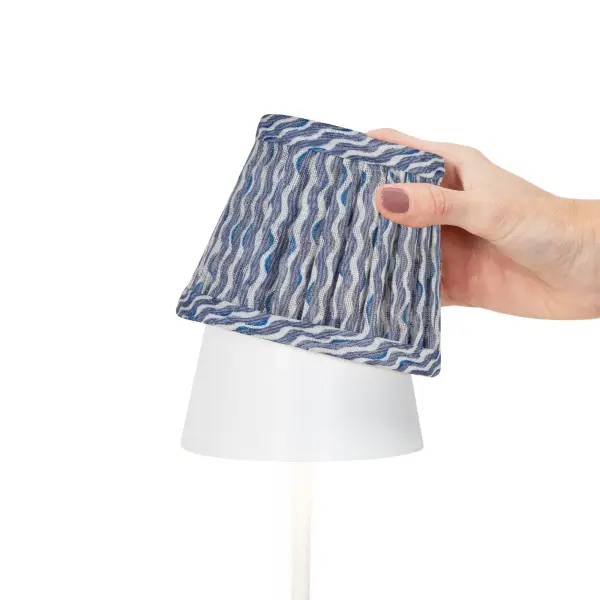 Zafferano x Fermoie Popple Pattern Fabric Lampshade - Orange - Image 17