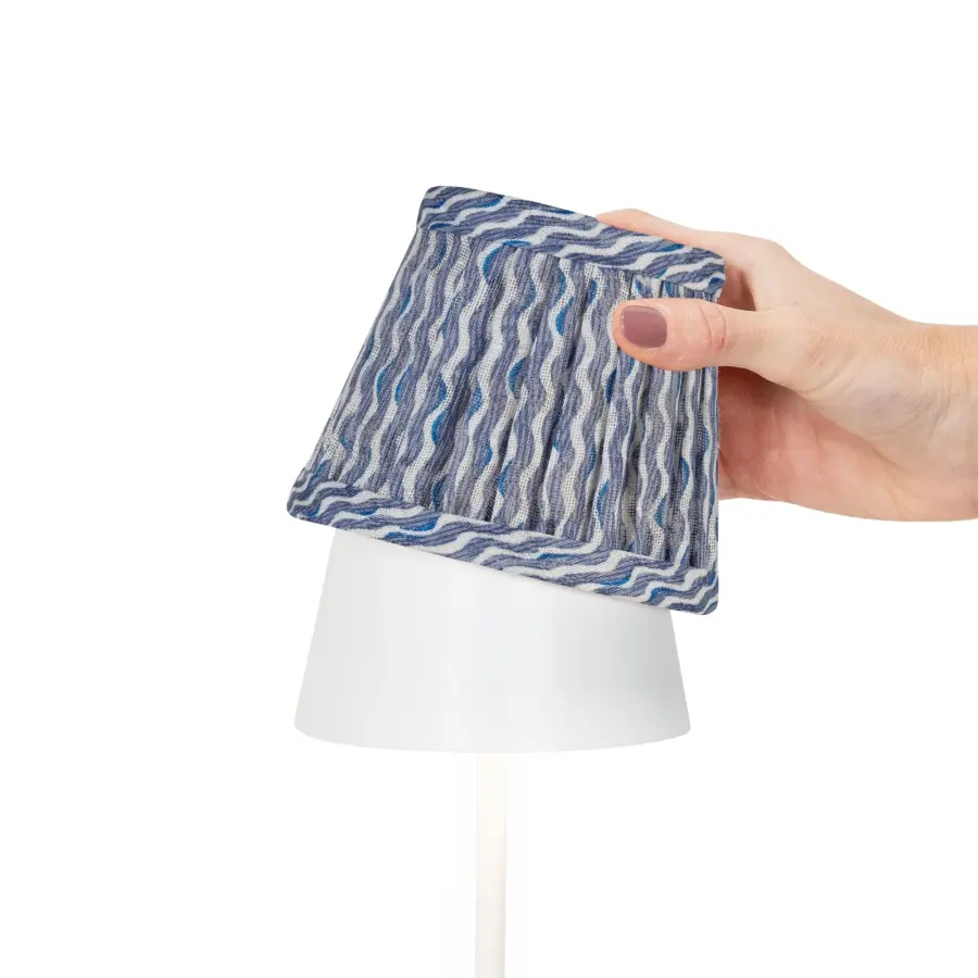Zafferano x Fermoie Popple Pattern Fabric Lampshade - Orange - Image 17