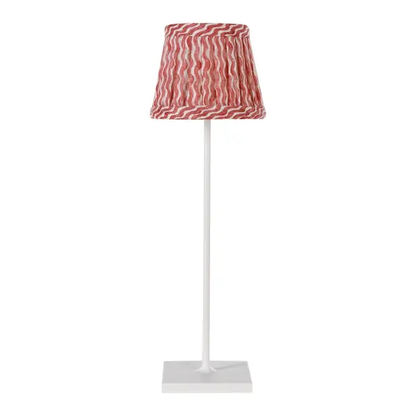 Zafferano x Fermoie Popple Pattern Fabric Lampshade - Orange - Image 4