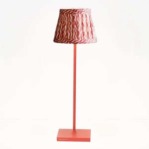 Zafferano x Fermoie Popple Pattern Fabric Lampshade - Orange - Image 5