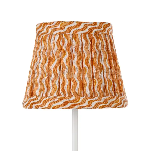 Zafferano x Fermoie Popple Pattern Fabric Lampshade - Orange - Image 6