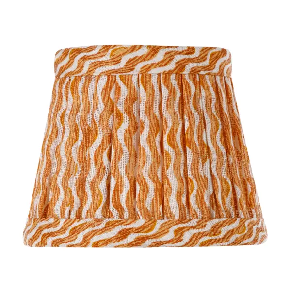 Zafferano x Fermoie Popple Pattern Fabric Lampshade - Orange - Image 8