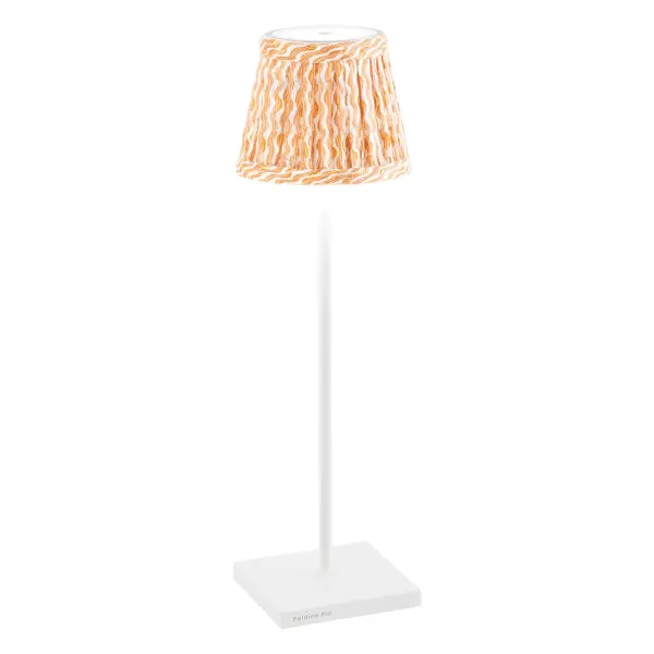 Zafferano x Fermoie Popple Pattern Fabric Lampshade - Orange - Image 9