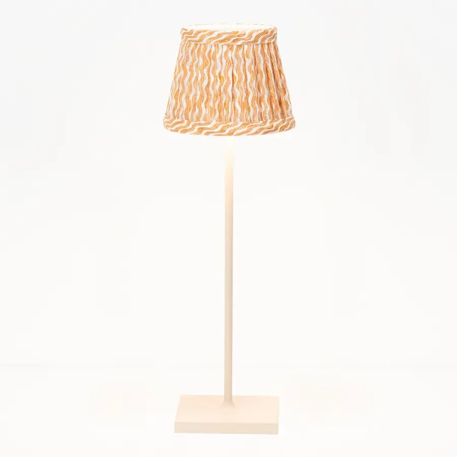 Zafferano x Fermoie Popple Pattern Fabric Lampshade - Orange - Image 10