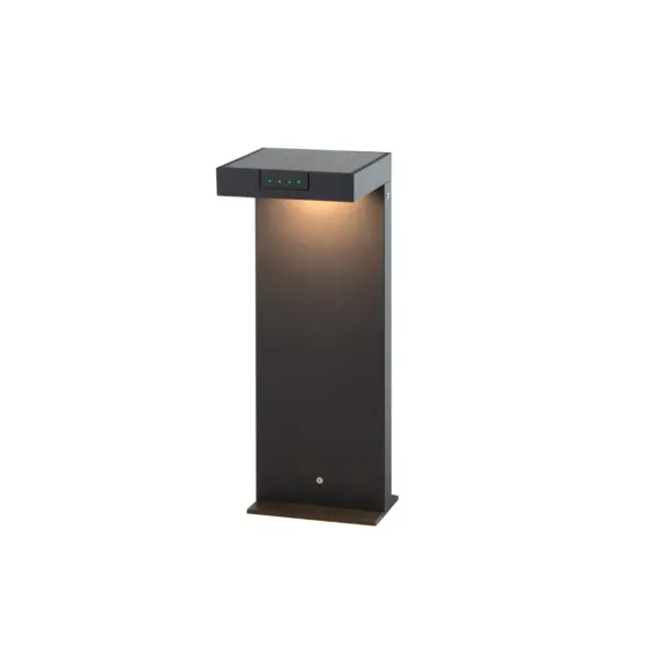 The Ala Mini combines Italian design with sustainable solar technology. Features automatic daylight sensing, 13-15 hour runtime, and IP65 weather resistance. Perfect for outdoor entertaining or ambient pathway lighting. - alternate view