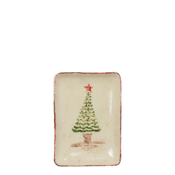 Set of four handmade rectangular trays from Italy, combining artisanal craftsmanship with everyday functionality. Dishwasher, microwave, and oven safe for versatile use from prep to presentation.
