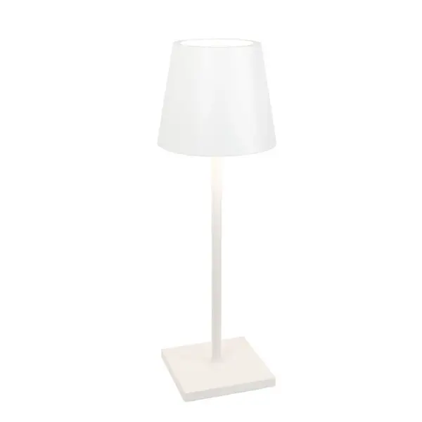 The Poldina Pro L is a supersized cordless desk lamp that combines portability with sophisticated lighting control. Features three color temperatures, touch dimming, and weather-resistant construction for indoor-outdoor versatility.